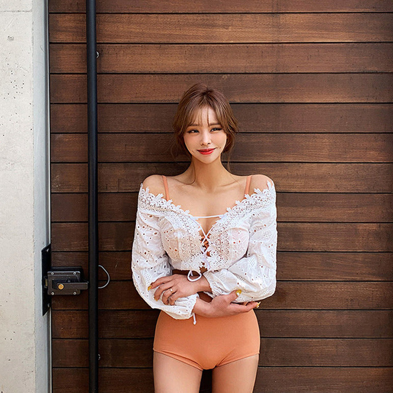 Coral Sweeties Bikini 比基尼泳衣 (連防曬衣3 Pieces Set)
