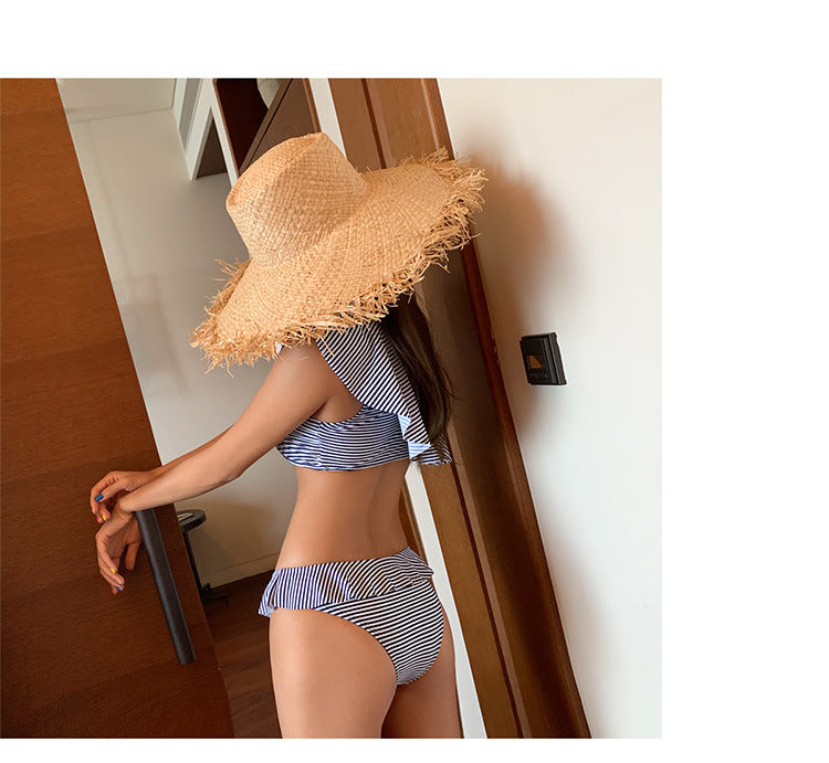 Noir Wave Stripe Bikini