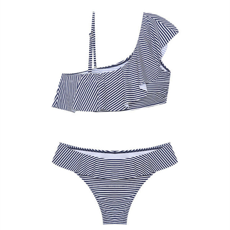 Noir Wave Stripe Bikini
