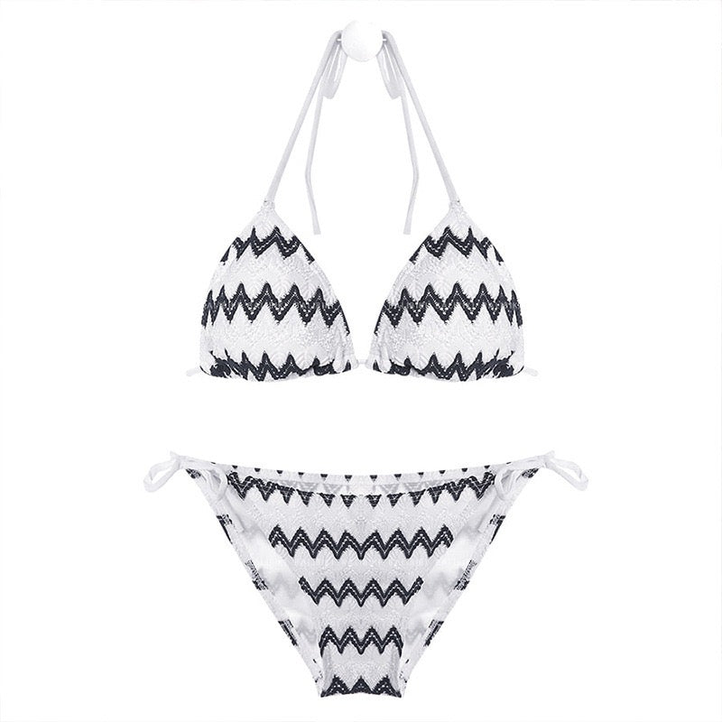 Black and White Wave Bikini 比基尼泳衣