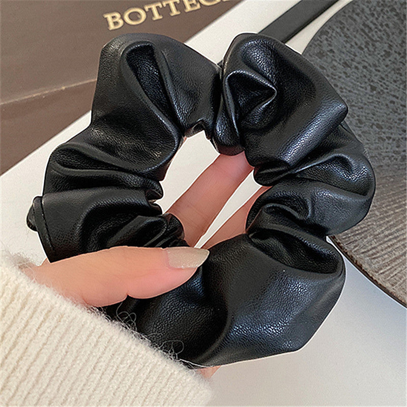 Leather Scrunchies