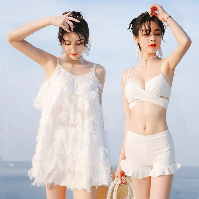羽毛遮肉・集中Push Up泳衣(三件Set)