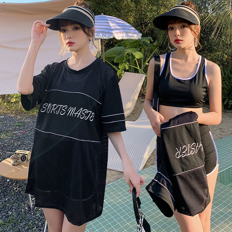 防曬高腰遮肚修副乳泳衣(三件Set)
