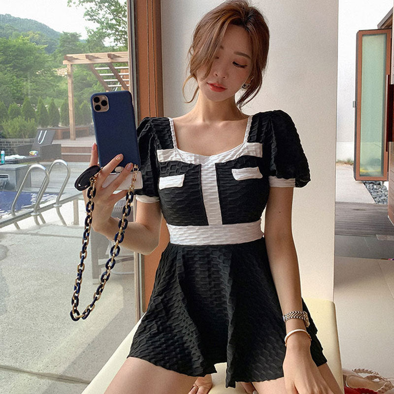 短袖遮手臂顯瘦連身泳衣Swimsuit