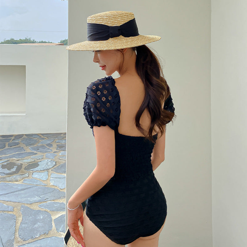 遮手臂修副乳連身Swimsuit泳衣