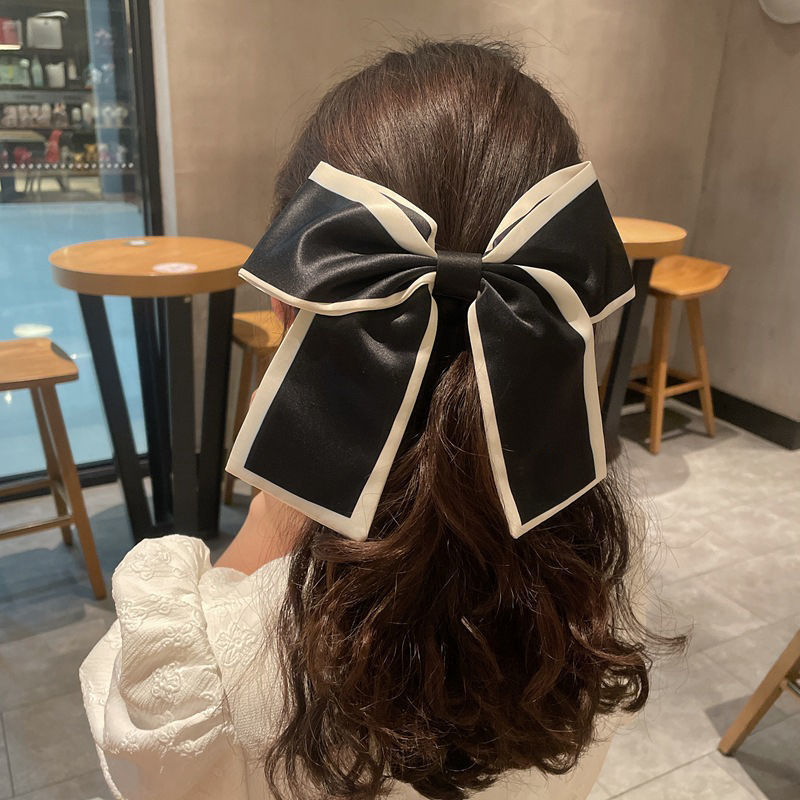 Stay Classy Black and White Hair Bow