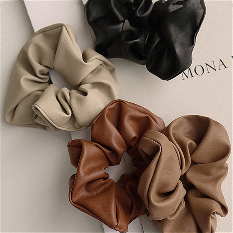 Leather Scrunchies