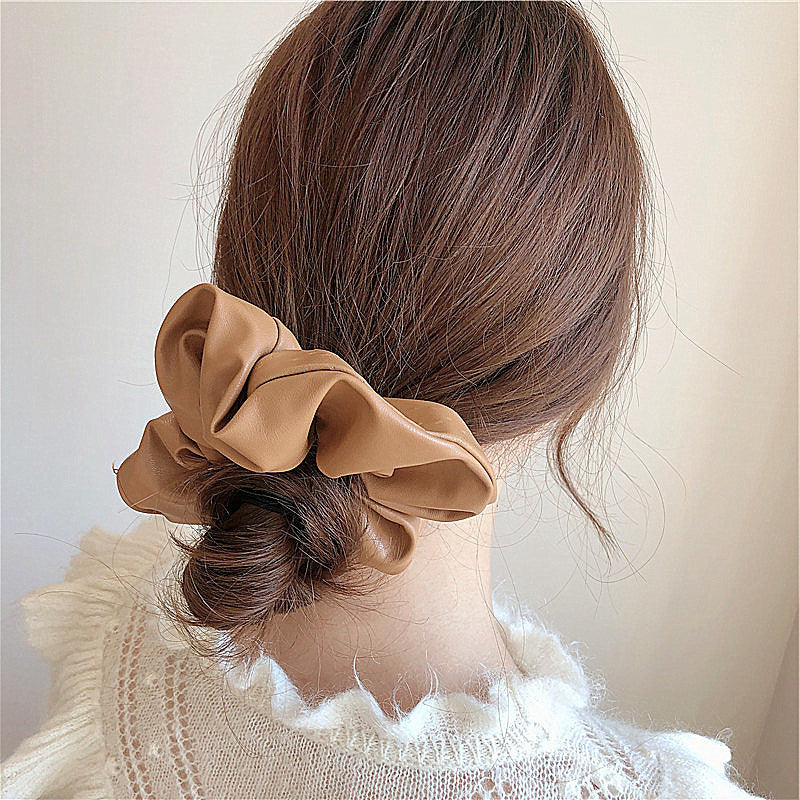 Leather Scrunchies