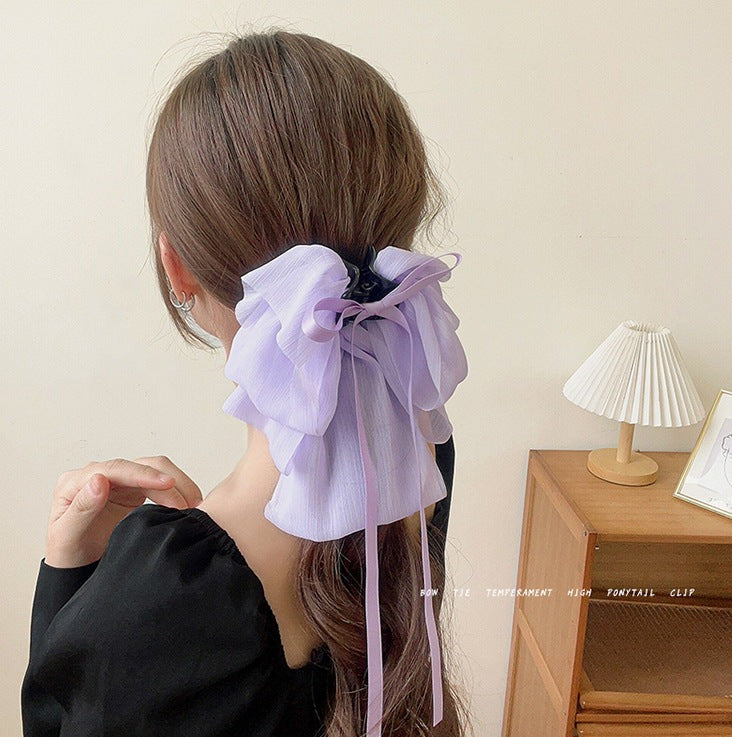 Not Just A Pretty Face Bow Tie High Ponytail Clip (30*18cm)