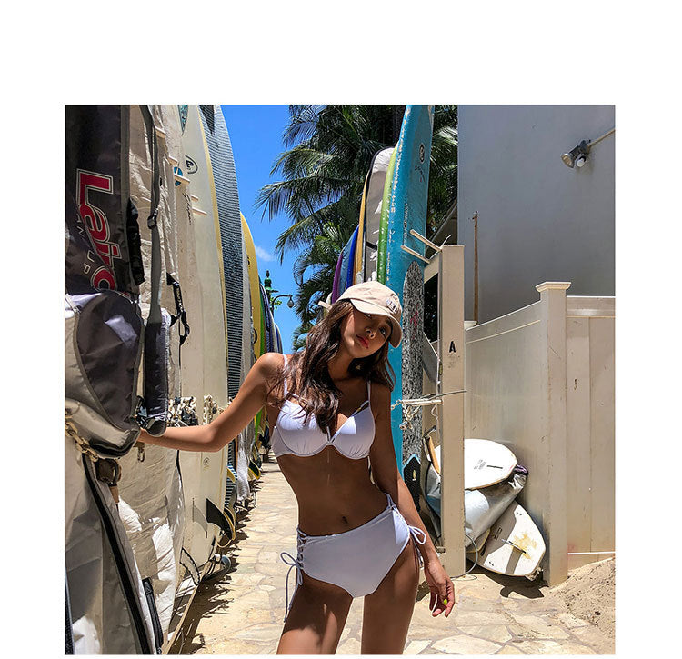 性感高腰遮肚Push Up Bikini泳衣