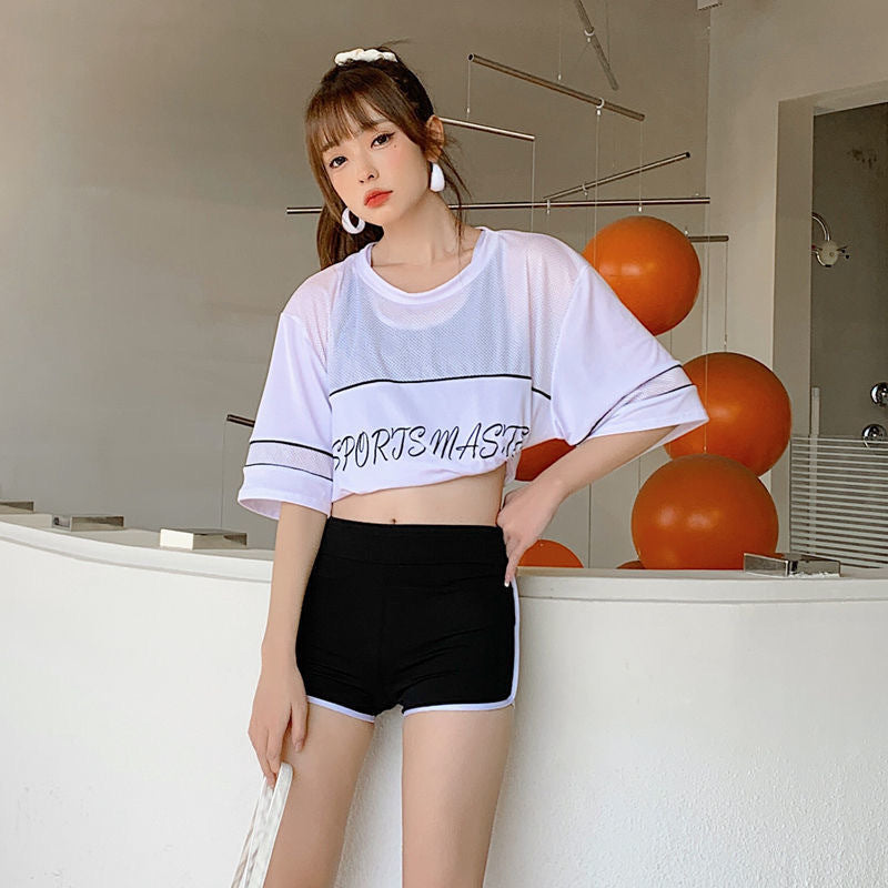 防曬高腰遮肚修副乳泳衣(三件Set)