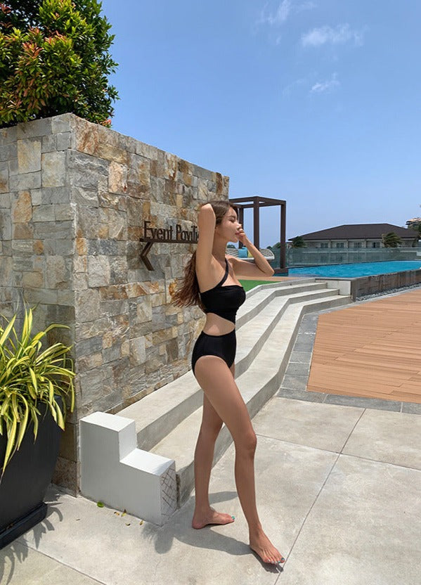 性感小露腰顯瘦連身Swimsuit泳衣
