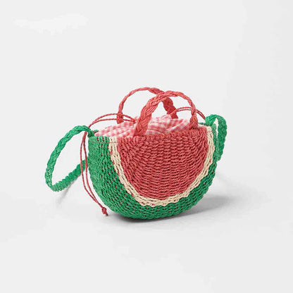 Watermelon Raffia Bag
