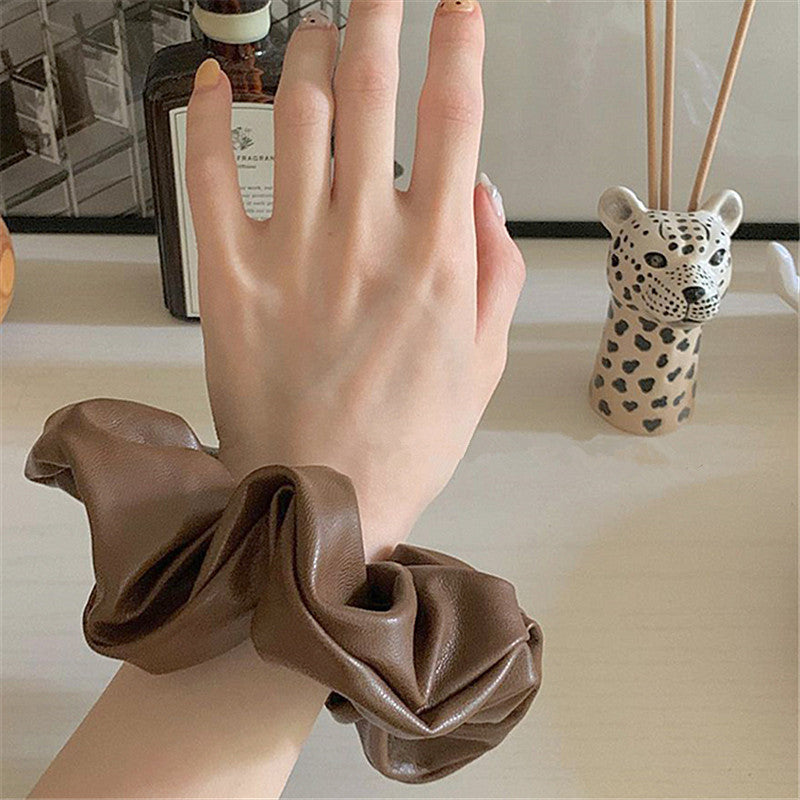 Leather Scrunchies